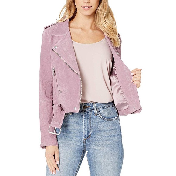 REVOLVE x BLANK NYC: Lilac Suede Moto Jacket - Picture 7 of 9
